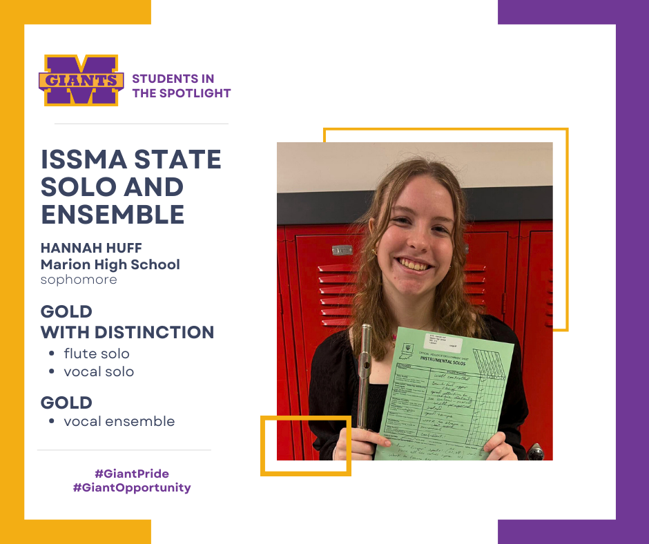 promo graphic - ISSMA State Solo & Ensemble 2026 - Hannah Huff - MHS