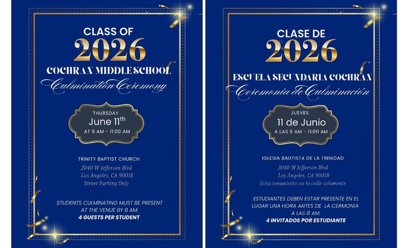 Culmination Flyer / Folleto de culminación Featured Photo