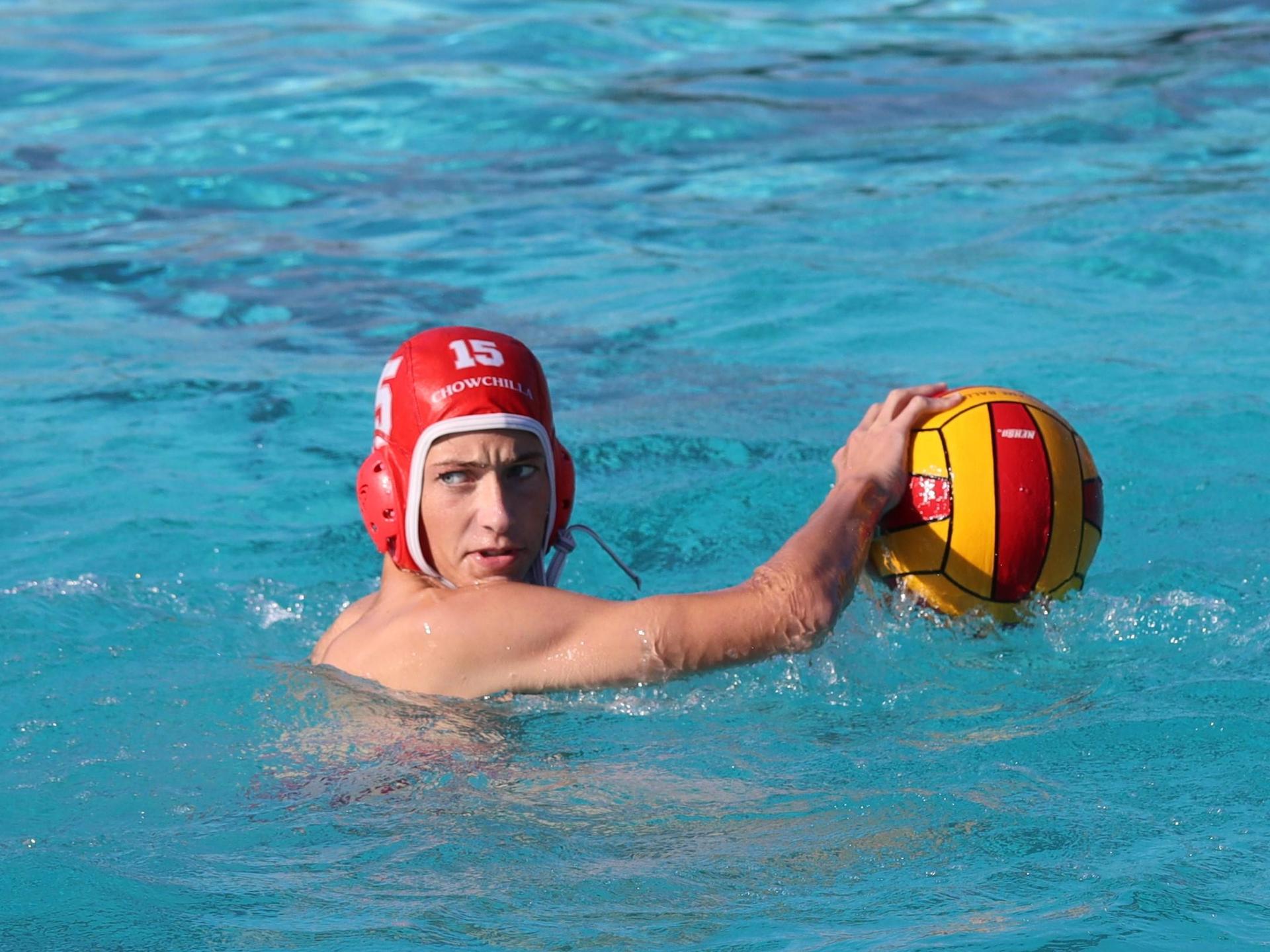 Boys playing water polo against Yosemite