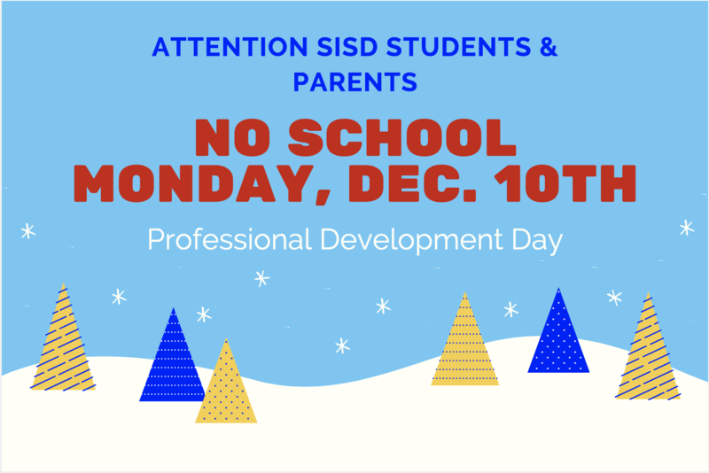 No School for SISD Students on December 10th. Featured Photo