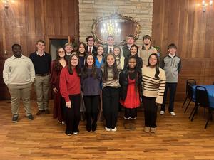 Group picture of Student Council at Veterans Breakfast