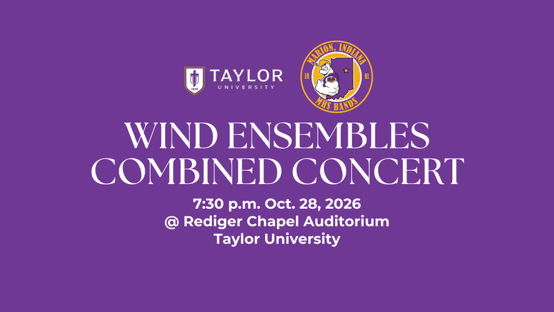 promo graphic - MHS/TU wind ensemble combined concert - fall 2026
