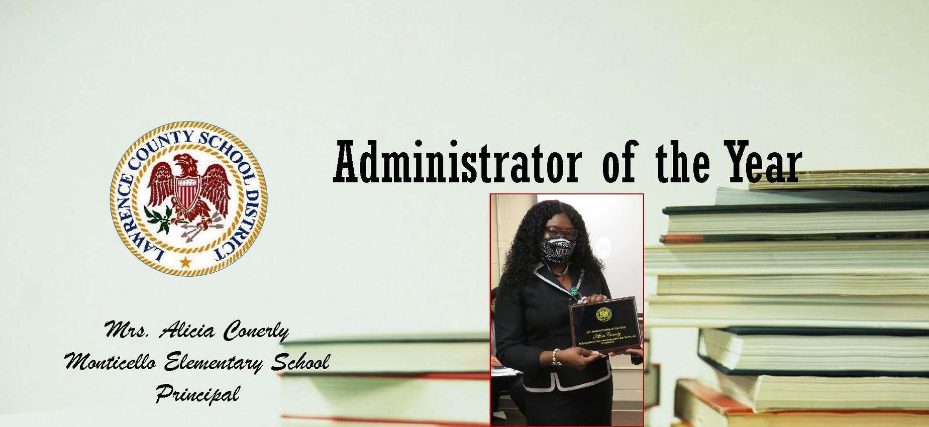 District Administrator of the Year 2020- Mrs. Alicia Conerly