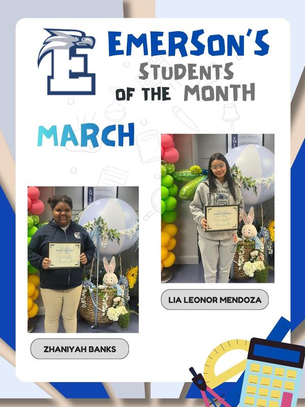 Emerson Middle School-March 2026 Students of The Month