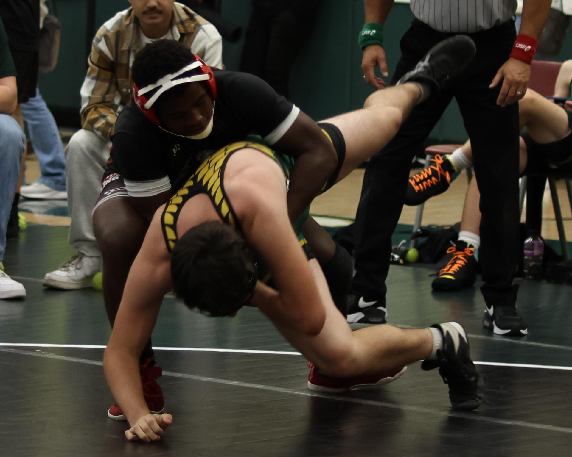 boys wrestling at liberty duals