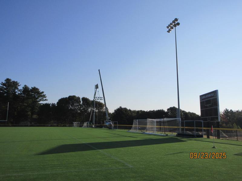 installation of the new field lights