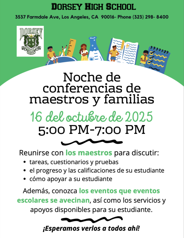 Family Teacher Conference Nigh Flyer spanish
