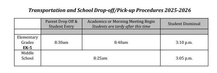School traffic flow diagram