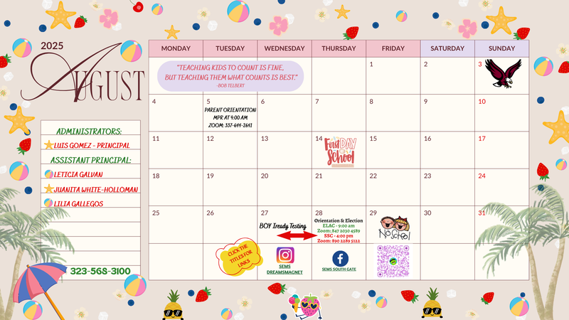 August Calendar