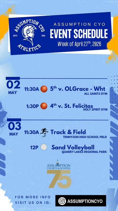 This Weekend's CYO Events - May 2nd & 3rd