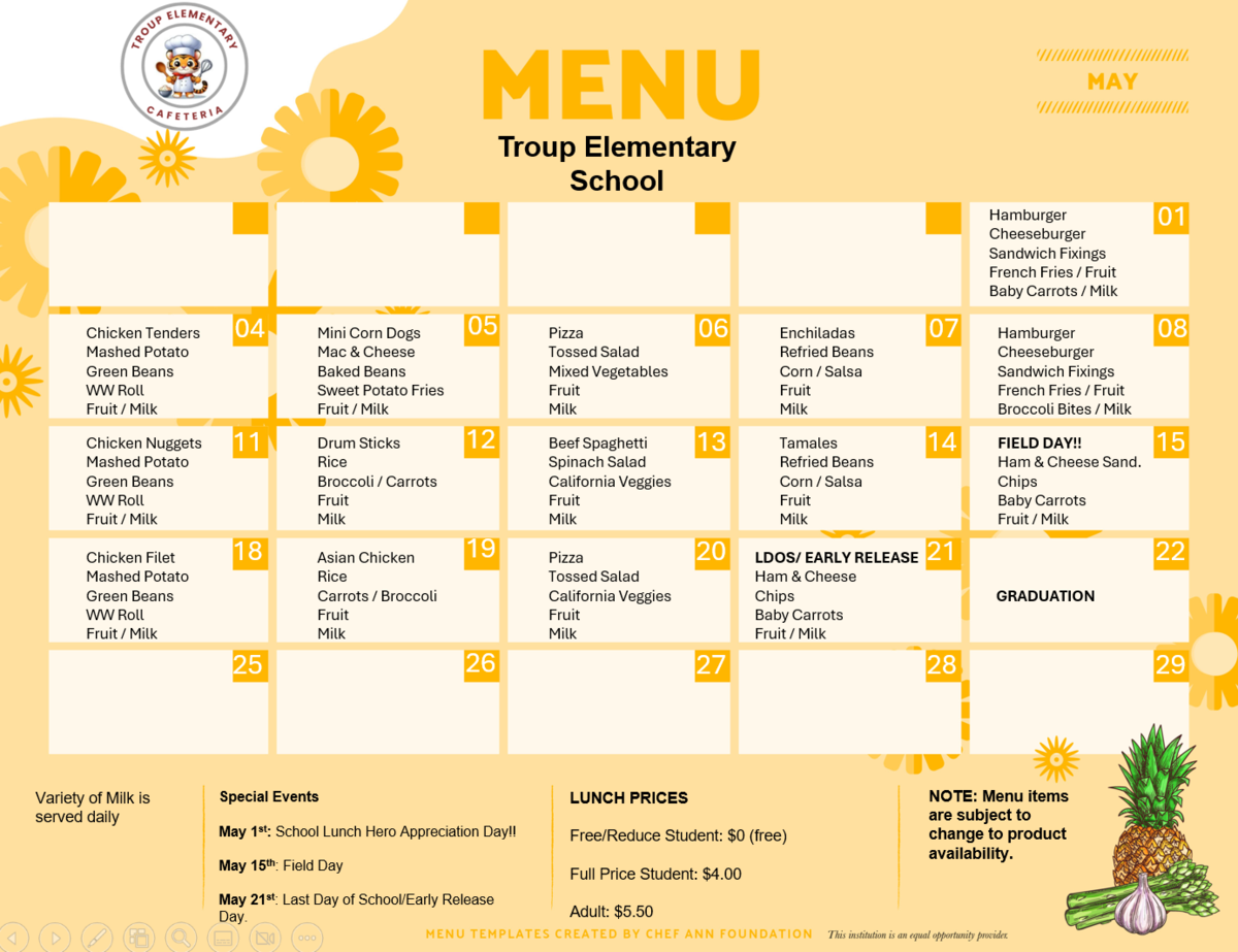 lunch menu