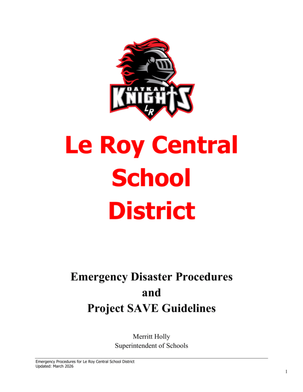 District Safety-Emergency Plan (Revised 3-17-2026) Featured Photo
