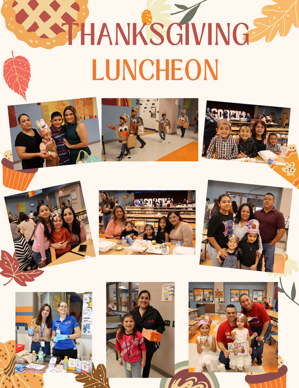 parents at Thanksgiving luncheon with their children