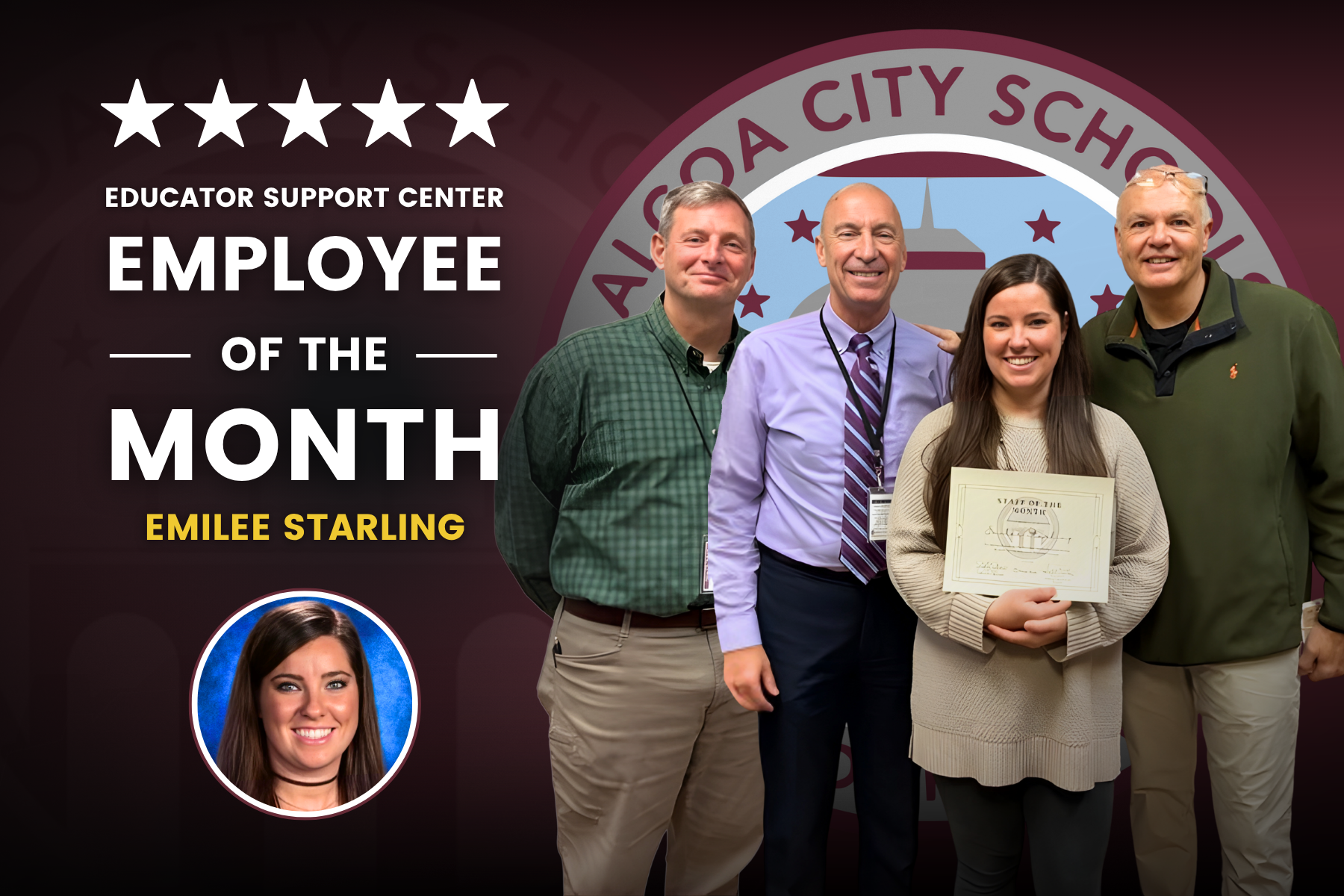 Emilee Starling - October Employee of the Month
