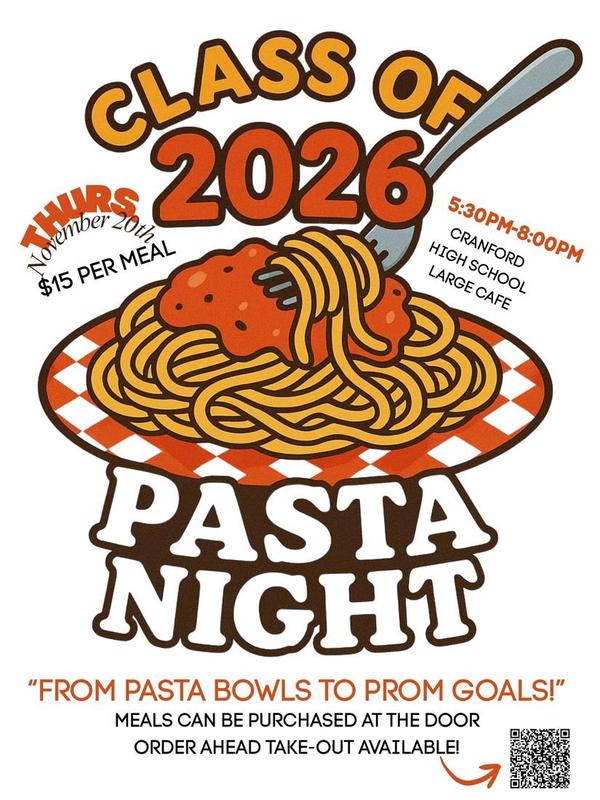 Class of 2026 Pasta Night: 11/20/2025