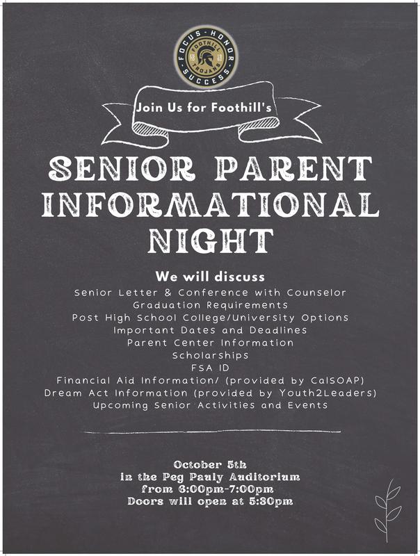 Senior Parent Informational Night Thumbnail Image