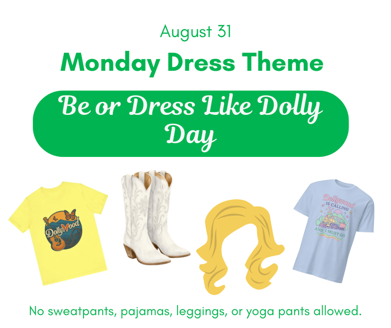 Monday Dress Theme - August 31 - Please Note the Change in Themes