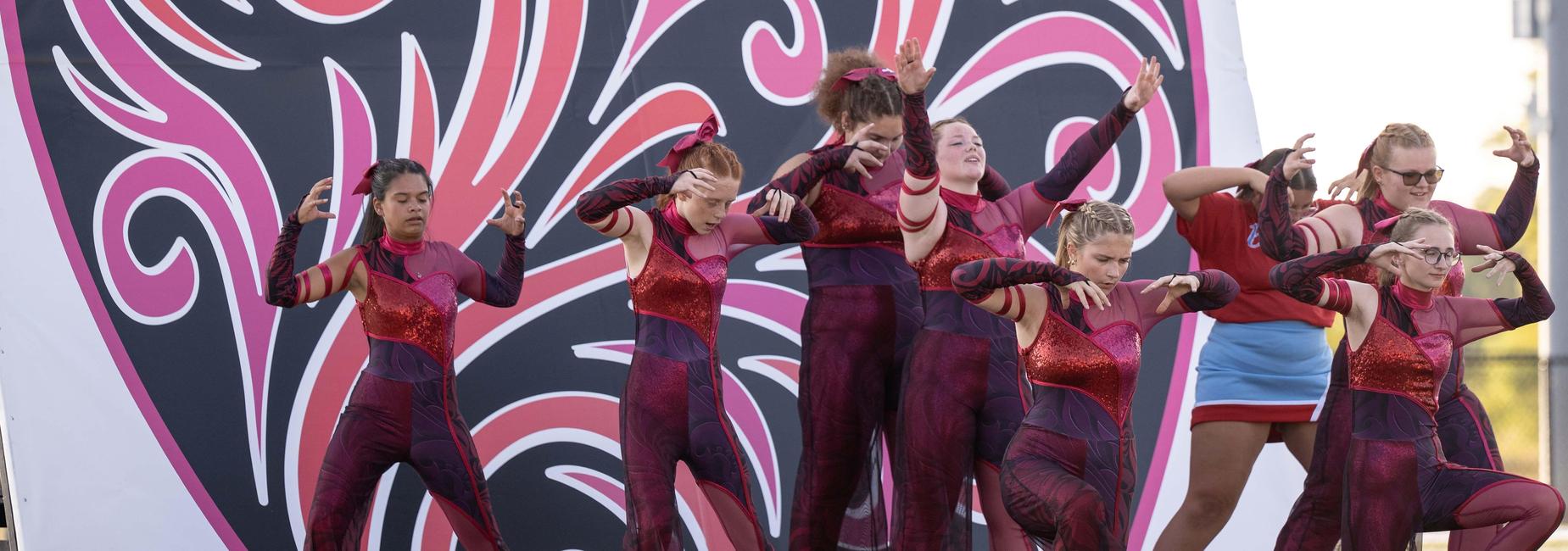 color guard with backdrop