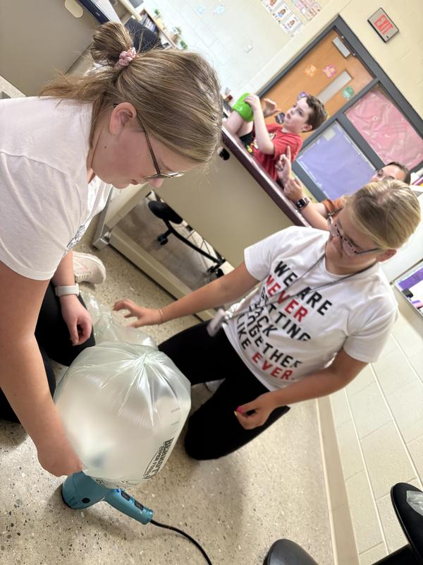 Middle School students build their own hot air balloons
