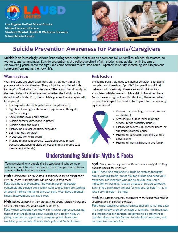 Suicide Prevention Awareness for Parents 1 of 2