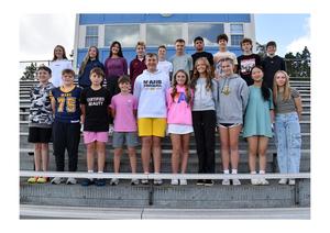 A large group of students.