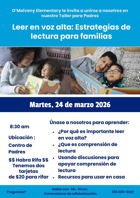 Workshop Read Aloud Spanish Flyer