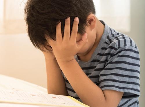 Student is frustrated trying to read