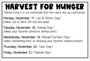 Harvest for Hunger Week Themes