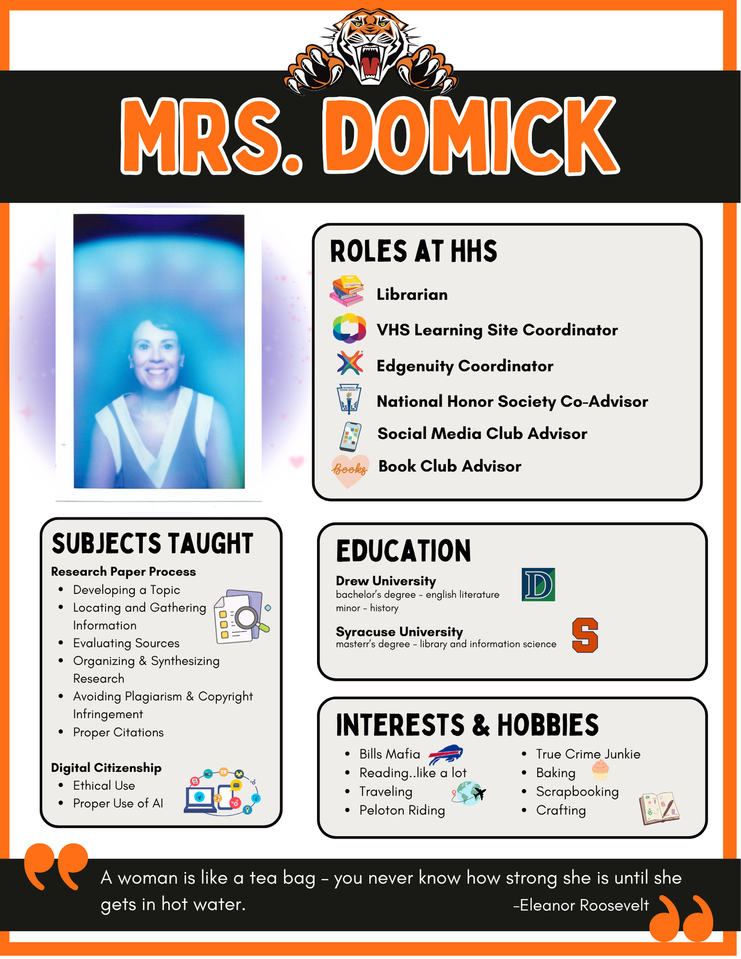 mrs domick teacher bio