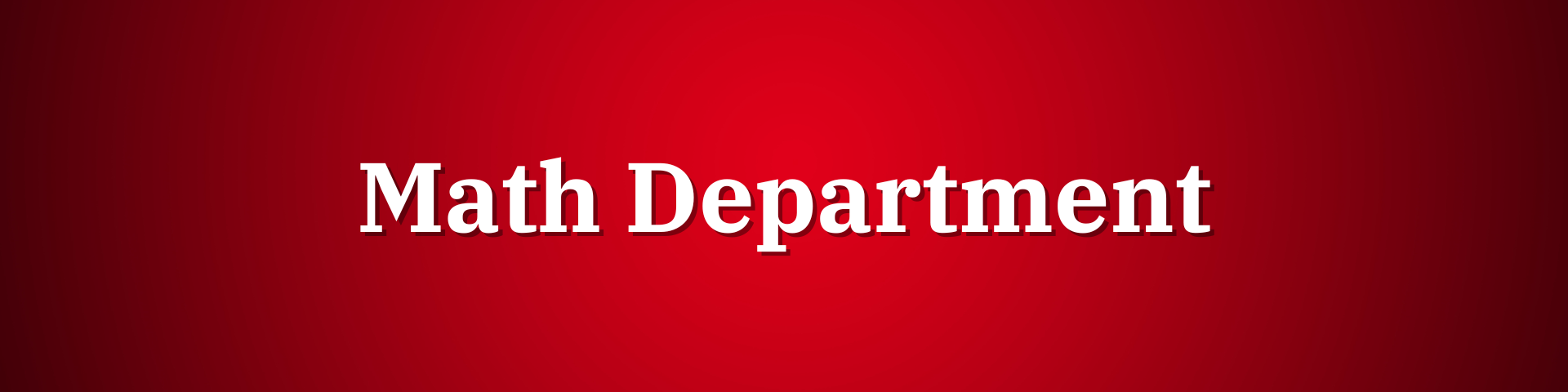 Math Dept Banner