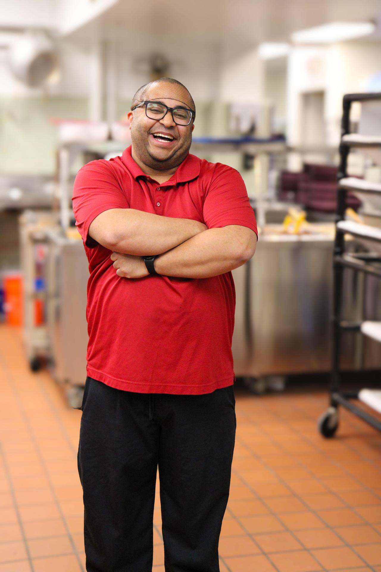 Cameron Williams in kitchen