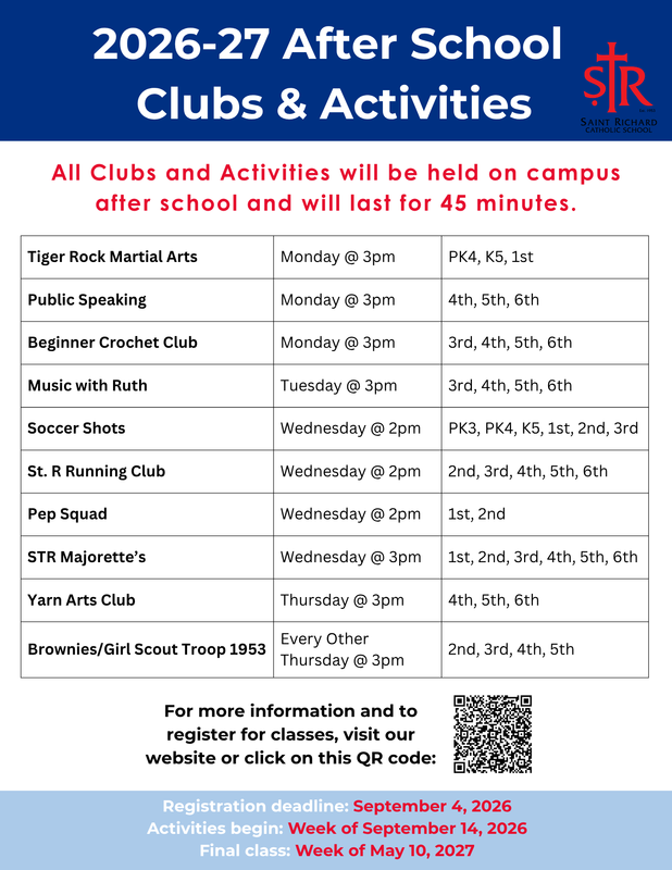After School Clubs & Activities Schedule & Registration Featured Photo