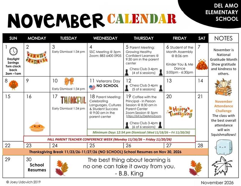 November Calendar