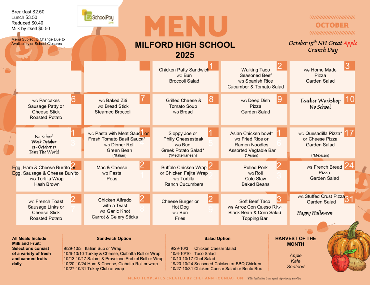Lunch Menu