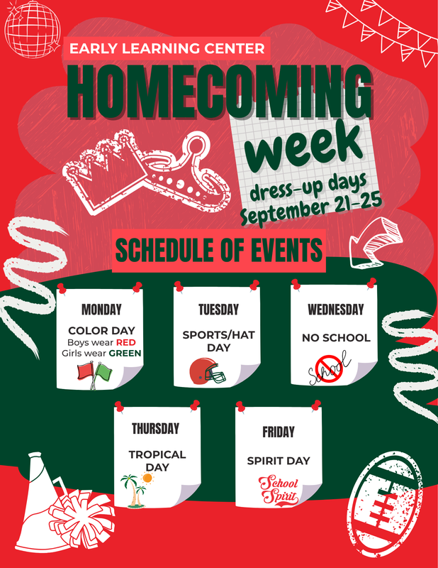Homecoming Dress Up Days ELC 2026