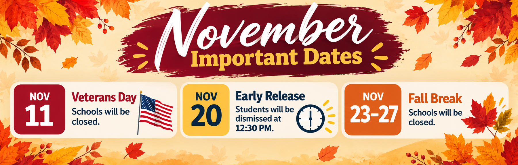November Important Dates