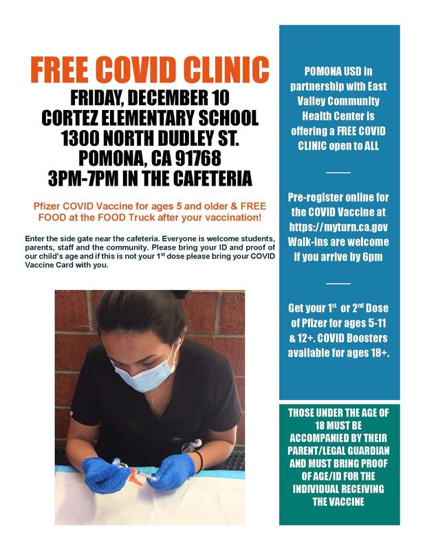 Covid clinic at Cortez