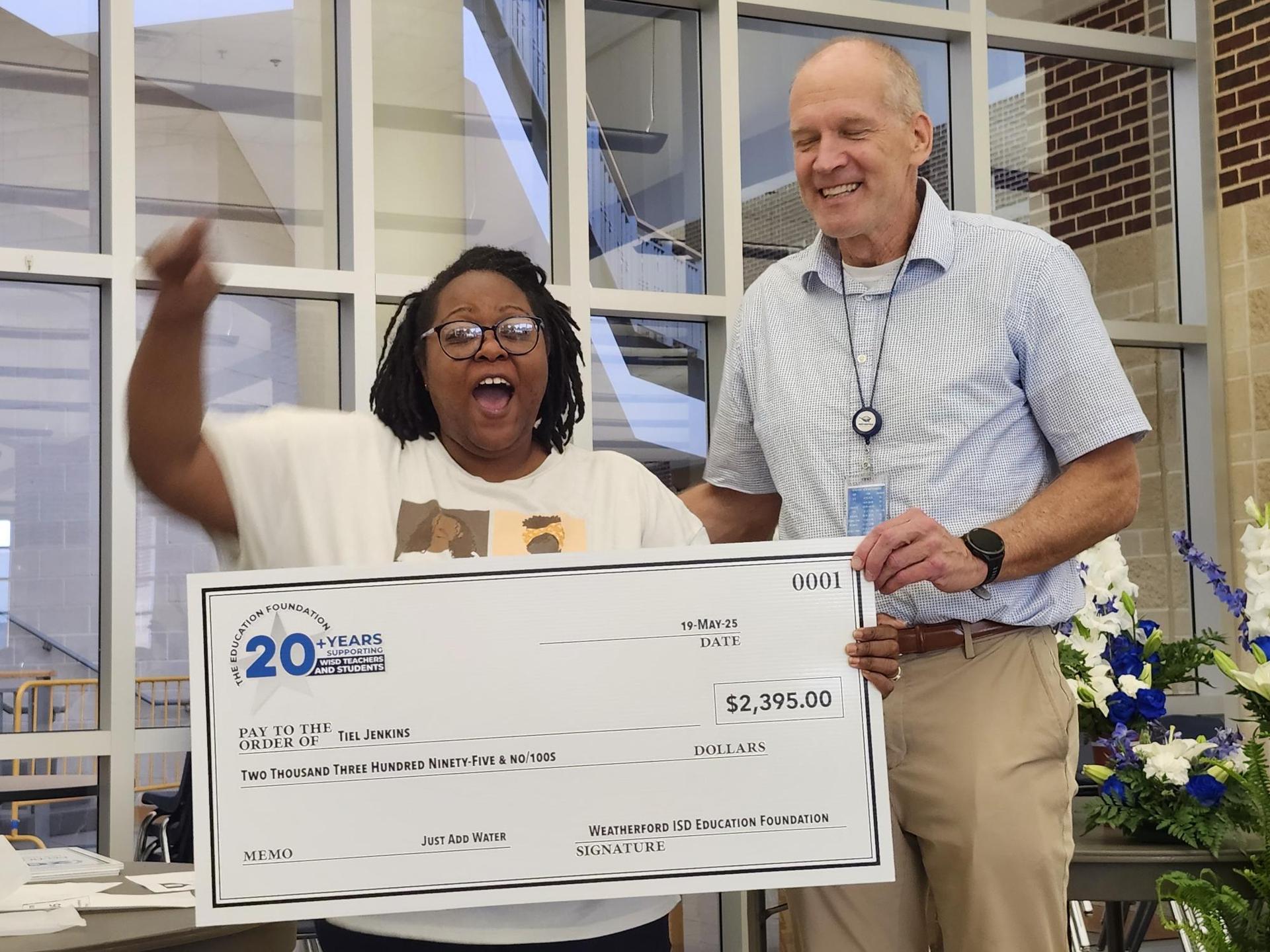 Grant Award to Tiel Jenkins at Weatherford High School