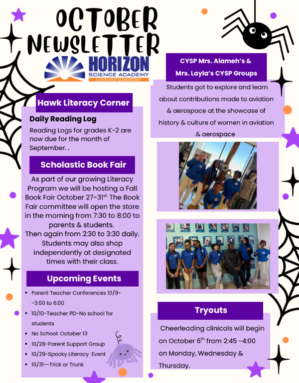 School Newsletter - Student Life - Horizon Science Academy Cleveland ...