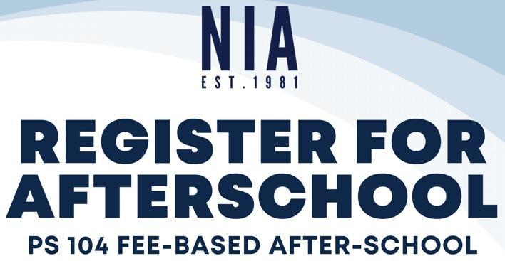 NIA Afterschool K-5 Registration Flyer Image