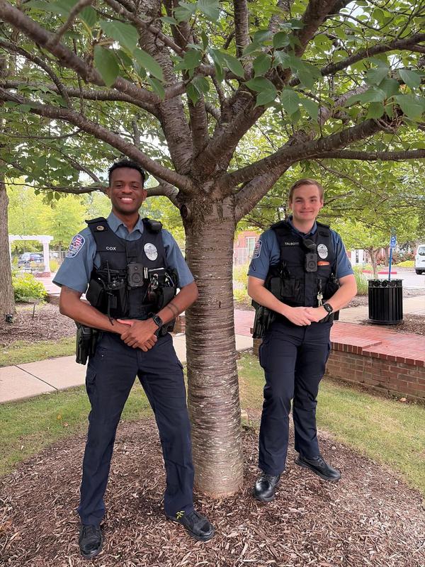 Officer Keyshawn Cox and Patrick Talbott