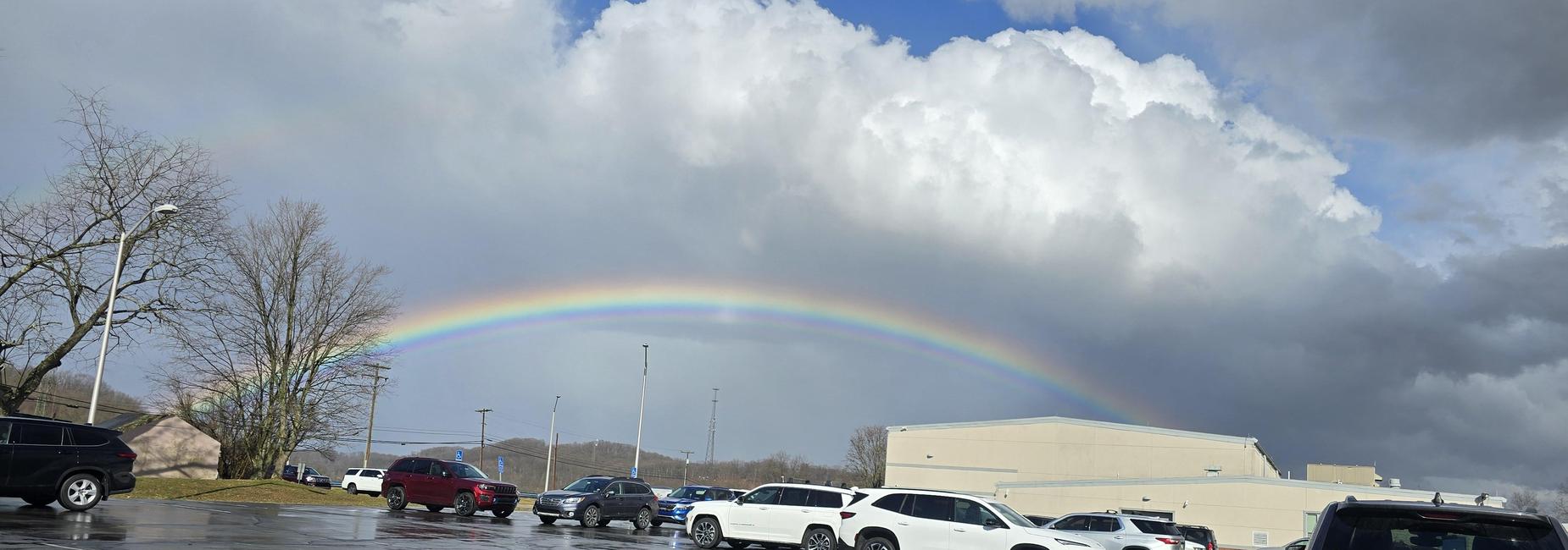 rainbow over school