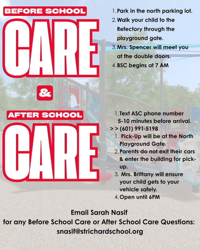 Before School Care & After School Care Procedures