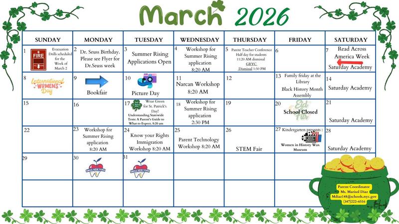 March Calender Featured Photo