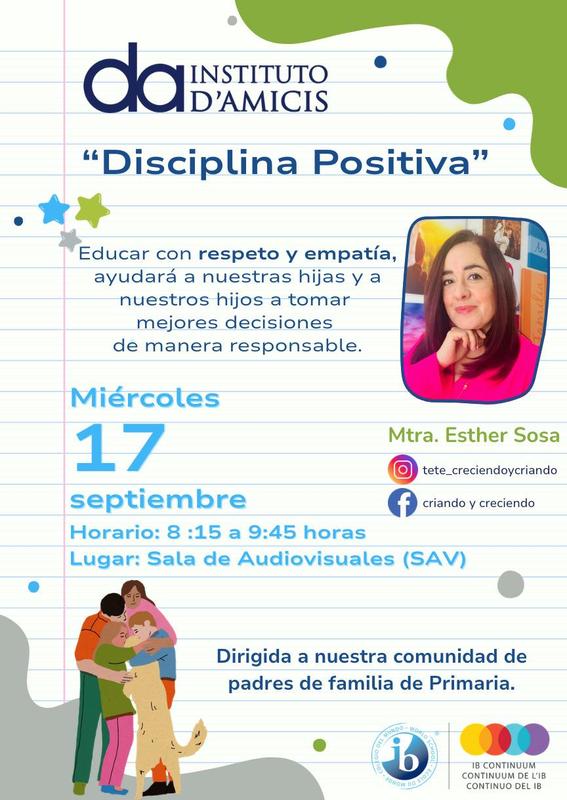 Charla sobre Disciplina Positiva con la Dra. Ma. Esther Sosa Featured Photo