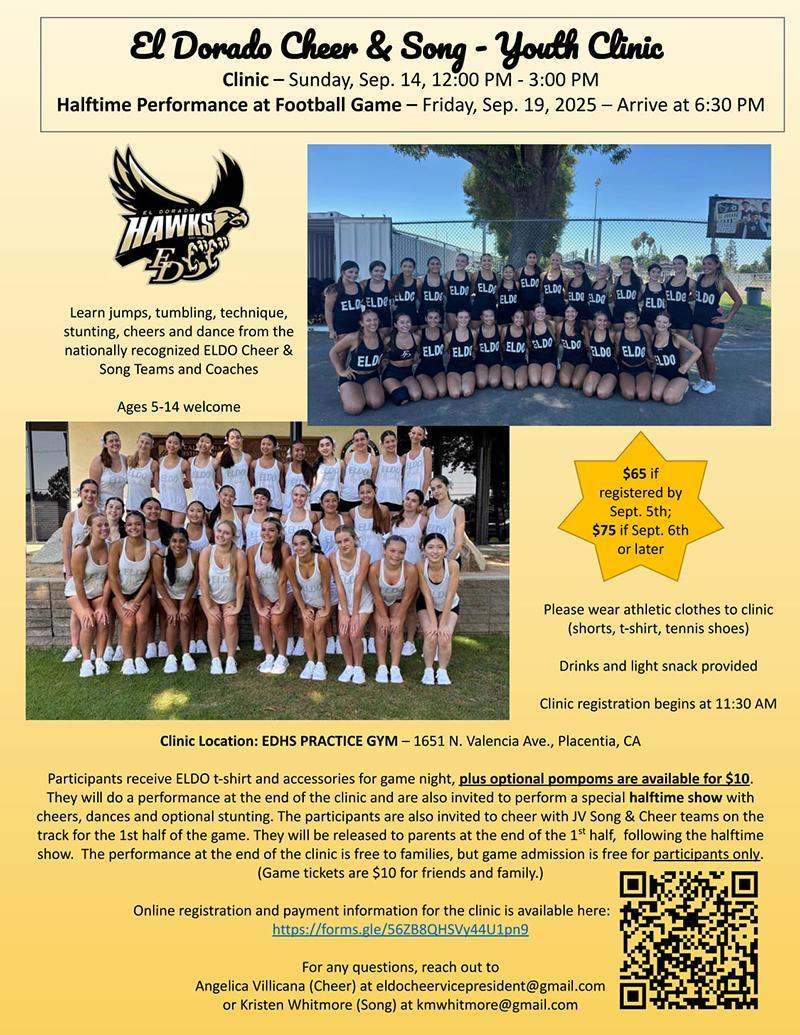 El Dorado Cheer & Song Clinic