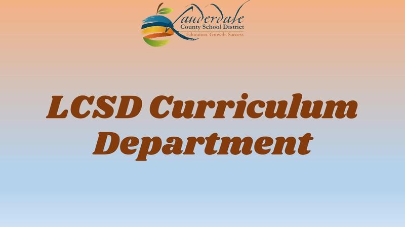 Curriculum Department Graphic