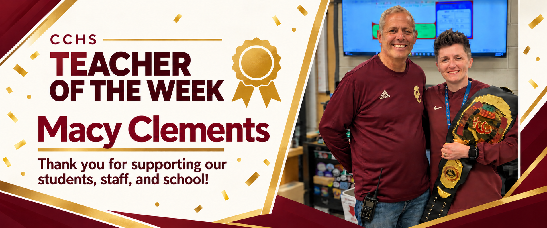 Teacher of the week- Macy Clements