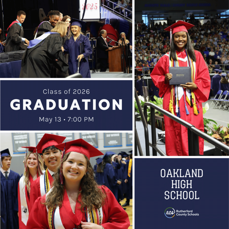 Oakland High 2025 graduates in cap and gown