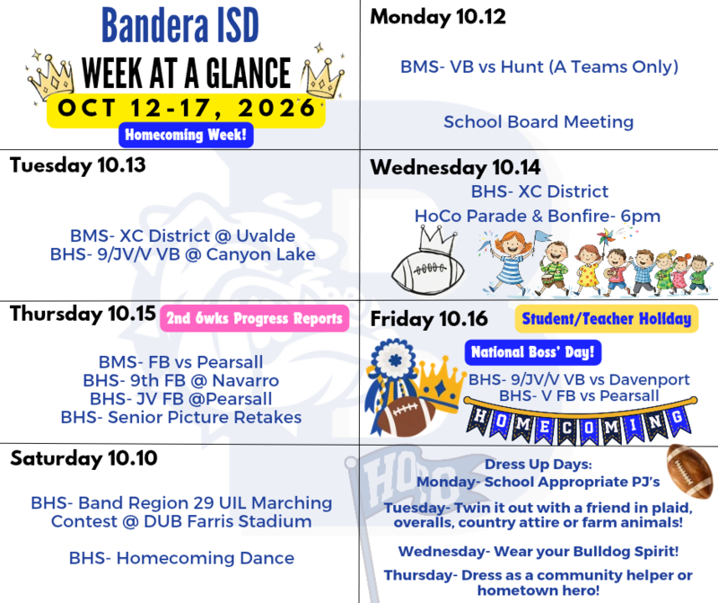 Week at a glance